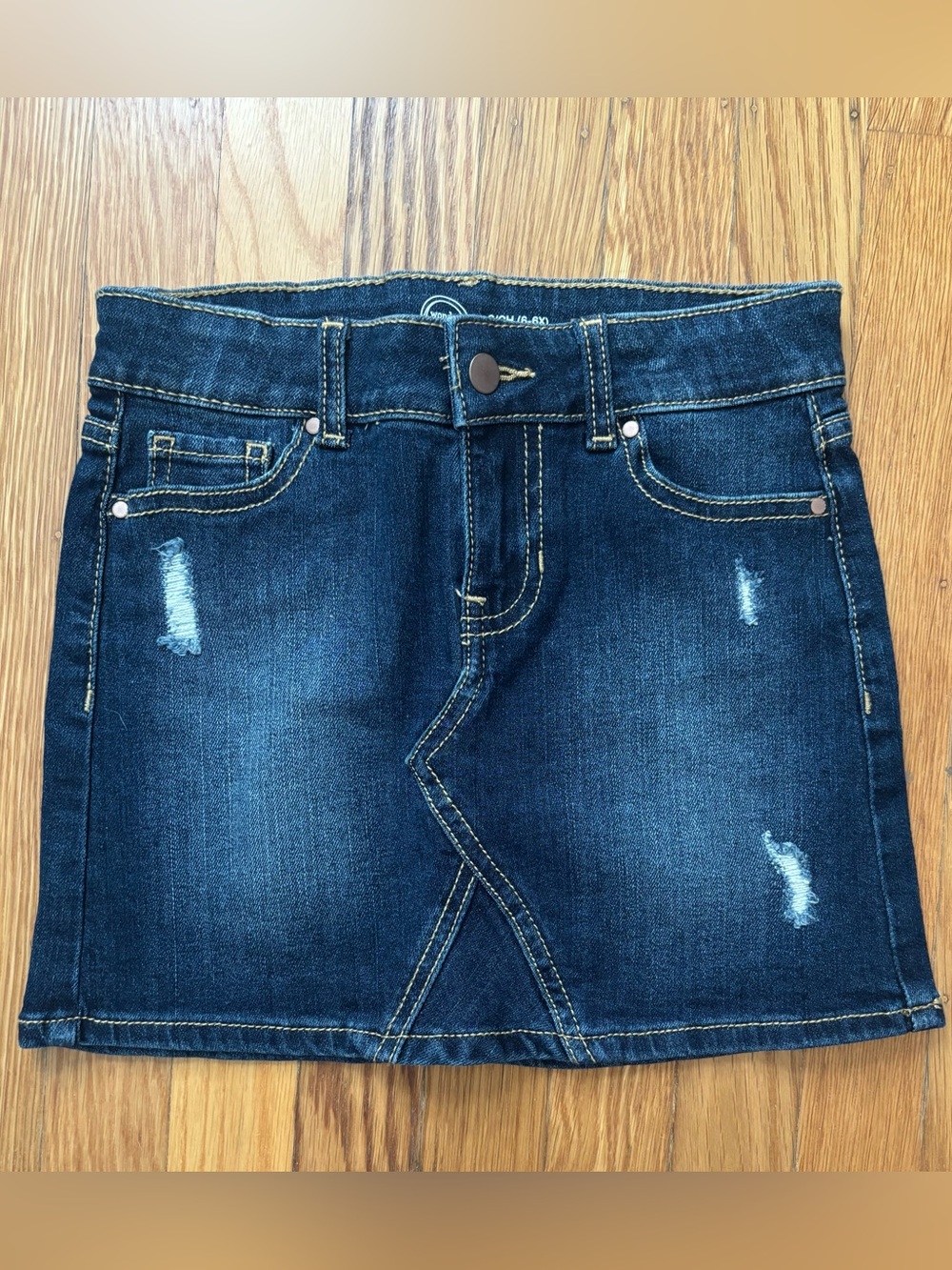Wonder Nation Girls Denim Skirt, Size S (6/6X)
